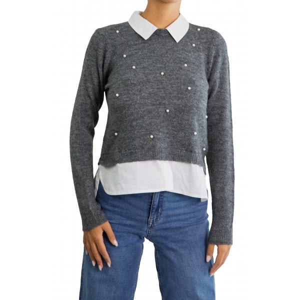 Maglia con camicia e perle  Only 